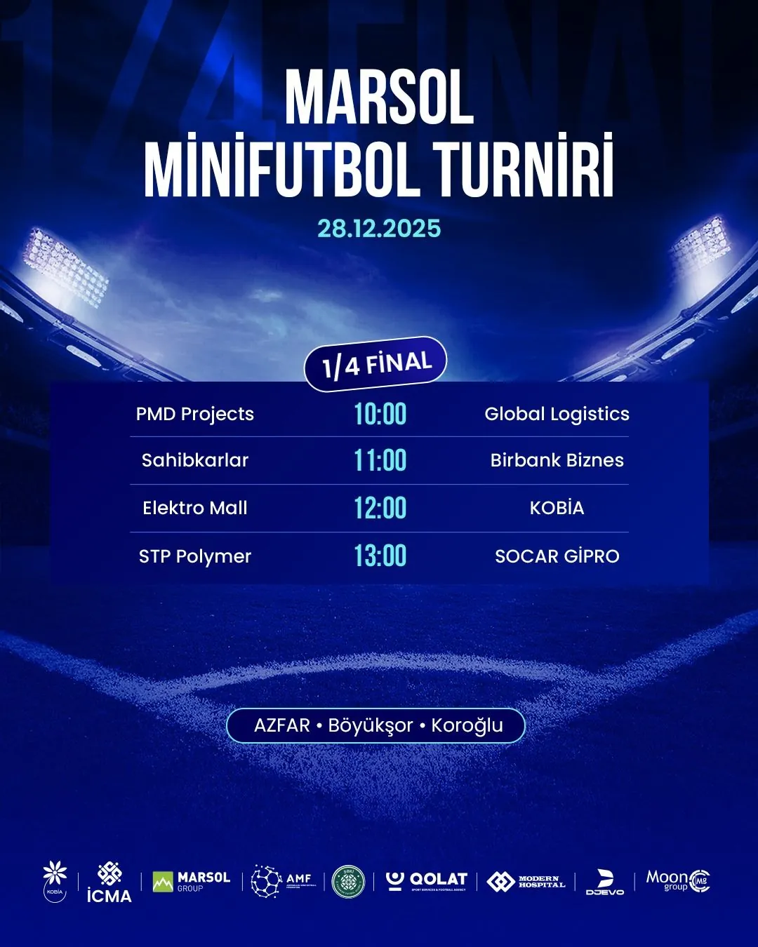 MARSOL Minifutbol turnirinin 1/4 Final oyunları